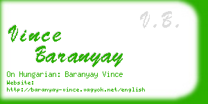 vince baranyay business card